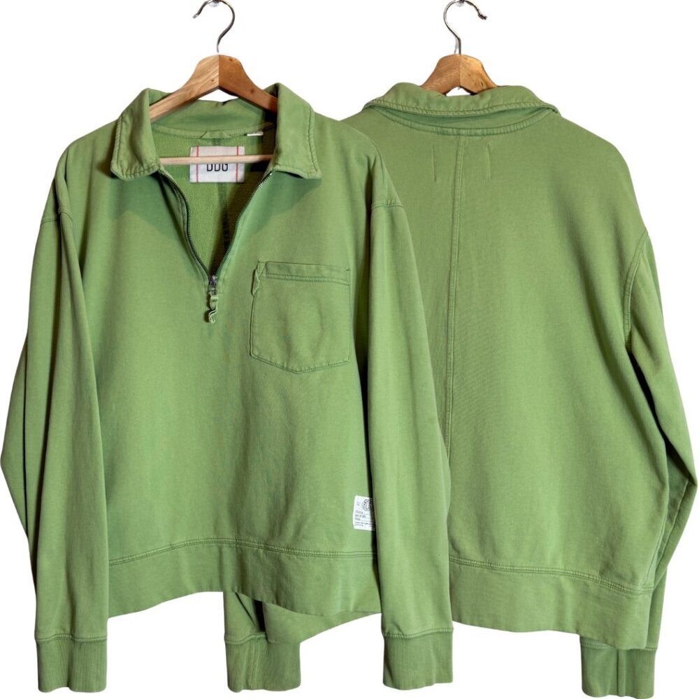 Urban Outfitters BDG Going Nowhere Half Zip Sweatshirt Men's Small Green Lounge